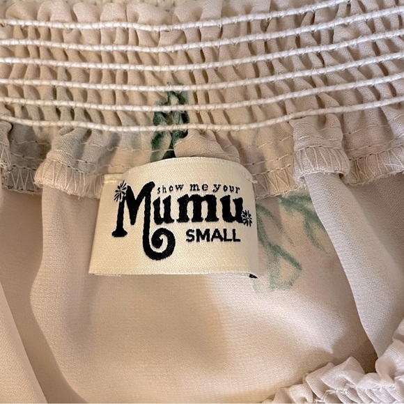 Cream Floral Maxi Dress | Show Me Your MuMu Size SM - Picture 5 of 6